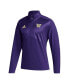 Фото #2 товара Men's Purple Washington Huskies Sideline AEROREADY Raglan Sleeve Quarter-Zip Jacket