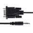 Фото #2 товара StarTech.com 3ft (1m) DB9 to 3.5mm Serial Cable for Serial Device Configuration - RS232 DB9 Male to 3.5mm Cable Used for Calibrating Projectors - Digital Signage - TVs via Audio Jack - DB-9 - 3.5mm - 1 m - Black