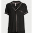 Фото #1 товара Joyspun Shortsleeve Notch Collar Knit PajamaTop Women M Black (TOP ONLY )