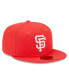 Фото #3 товара Men's Red San Francisco Giants Lava Highlighter Logo 59fifty Fitted Hat