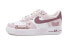 【定制球鞋】 Nike Air Force 1 Low OKHR 做旧 香芋 手绘 字母 小狐狸 解构风 低帮 板鞋 女款 肉粉 / Кроссовки Nike Air Force DD8959-100