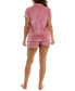 Women's 2-Pc. Ribbed Velour Pajamas Set