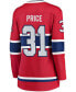 Фото #3 товара Women's Carey Price Red Montreal Canadiens Home Breakaway Player Jersey