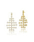 ფოტო #1 პროდუქტის 14K Gold Plated Cubic Zirconia Drop Earrings