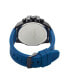 ფოტო #3 პროდუქტის Men's Navy Silicone Strap Watch 53mm