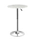 Фото #1 товара Стул-табурет Slickblue с круглым мраморным столиком и возможностью регулировки высоты 360°.