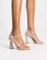 Madden Girl Disco-R heeled sandals in silver rhinestone blush-multi, 7.5 - фото #2