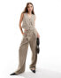 Фото #4 товара Vero Moda Aware textured waistcoat co-ord in taupe grey melange