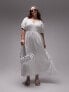 Фото #3 товара Topshop Curve textured bust maxi dress in ivory