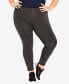 Фото #1 товара Plus Size Legging Pima High Rise Petite Length Pant