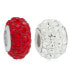 ფოტო #1 პროდუქტის Children's Crystal Bead Charms - Set of 2 in Sterling Silver