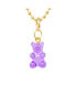 Purple Gummy Bear Necklace for Girls