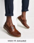 Фото #2 товара ASOS DESIGN boat shoes in brown leather with gum sole