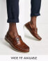 Фото #1 товара ASOS DESIGN boat shoes in brown leather with gum sole