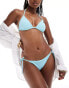 Calvin Klein Triangle Bikini Top - CK Monogram Texture in Sail Aqua Sail Aqua, XS - EU 34 - фото #1