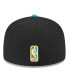 Фото #4 товара Men's Black, Turquoise Los Angeles Lakers Arcade Scheme 59FIFTY Fitted Hat