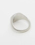 Фото #2 товара ASOS DESIGN round hammered signet ring in silver tone