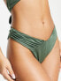 Фото #1 товара ASOS DESIGN v front bikini bottom in khaki