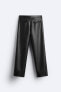 Faux leather trousers