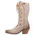 Фото #3 товара Dingo San Miguel Snip Toe Lace Up Womens Beige Dress Boots DI817-275