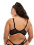 Фото #7 товара Ivory Rose Curve high apex sheer mesh bra in black lurex spot
