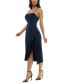 ფოტო #6 პროდუქტის Juniors' Ruffled Side-Slit Midi Dress