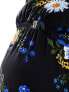 Nobody's Child Maternity Bonnie midi dress in blue floral 34 - фото #3