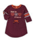ფოტო #2 პროდუქტის Girls Toddler Heathered Maroon Distressed Virginia Tech Hokies Poppin Sleeve Stripe Dress