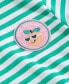 ფოტო #3 პროდუქტის Toddler & Little Girls Peachy Patch Striped T-Shirt, Created for Macy's