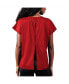 Women's Red Kansas City Chiefs Abigail Back Slit T-shirt