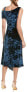 YIGAL AZROUEL 251324 Women's Crushed Velvet Jersey Dress Teal Blue Size 8