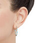 ფოტო #2 პროდუქტის Amethyst (2-1/3 ct. t.w.) & White Topaz (1/4 ct. t.w.) In & Out Small Hoop Earrings in 14k Gold, 0.87" (Also in Swiss Blue Topaz)