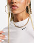 Фото #4 товара Nike Essential mini swoosh t-shirt dress in white