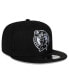 Фото #2 товара Men's Black Boston Celtics Chainstitch 9Fifty Snapback Hat