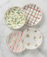 Фото #2 товара Bayberry Porcelain Mix-and-Match Dessert Plates, Set Of 4