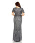 ფოტო #3 პროდუქტის Plus Size Flutter Sleeve Embellished Gown