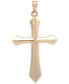 ფოტო #1 პროდუქტის Polished Cross Pendant in 14k Gold, Created for Macy's