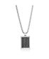 Stainless Steel Rectangle Chevron Design Necklace