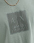 Фото #3 товара Armani Exchange t-shirt with square logo in green