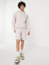 Фото #1 товара Topman heavyweight oversized washed hoodie with side pockets in light pink