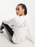 Фото #1 товара adidas Running Run Icons long sleeve top in white