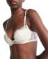 Women's Black Bridal Lightly Lined Plunge Bra QF7751