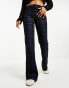 Фото #2 товара Weekday low rise flare trousers in check