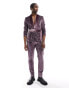 Фото #1 товара ASOS DESIGN slim diamond sequin suit trouser in lilac