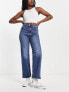 Фото #1 товара Levi's ribcage straight leg ankle jeans in mid wash
