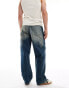 Weekday Galaxy loose fit baggy jeans in heavy blue wash