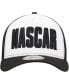 Men's Black, White NASCAR 9FORTY A-Frame Trucker Snapback Hat