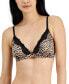 Фото #1 товара Women's Satin Micro Cheetah-Print Bralette, Created for Macy's