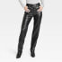 Фото #1 товара Women's High-Rise Faux Leather 90's Straight Jeans - Universal Thread