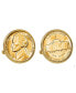 ფოტო #1 პროდუქტის Gold-Layered Silver Jefferson Nickel Wartime Nickel Bezel Coin Cuff Links
